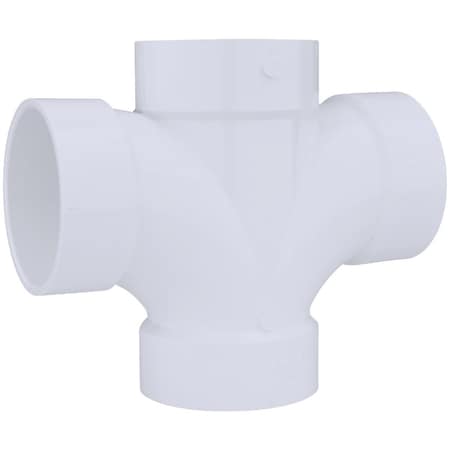Charlotte Pipe And Foundry 4 In. Double Sanitary DWV PVC Tee PVC 00428  1200HA